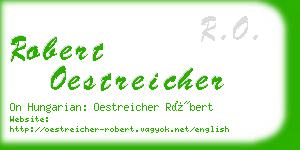 robert oestreicher business card